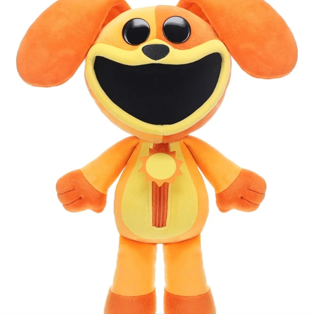 Orange Plush Dog Toy